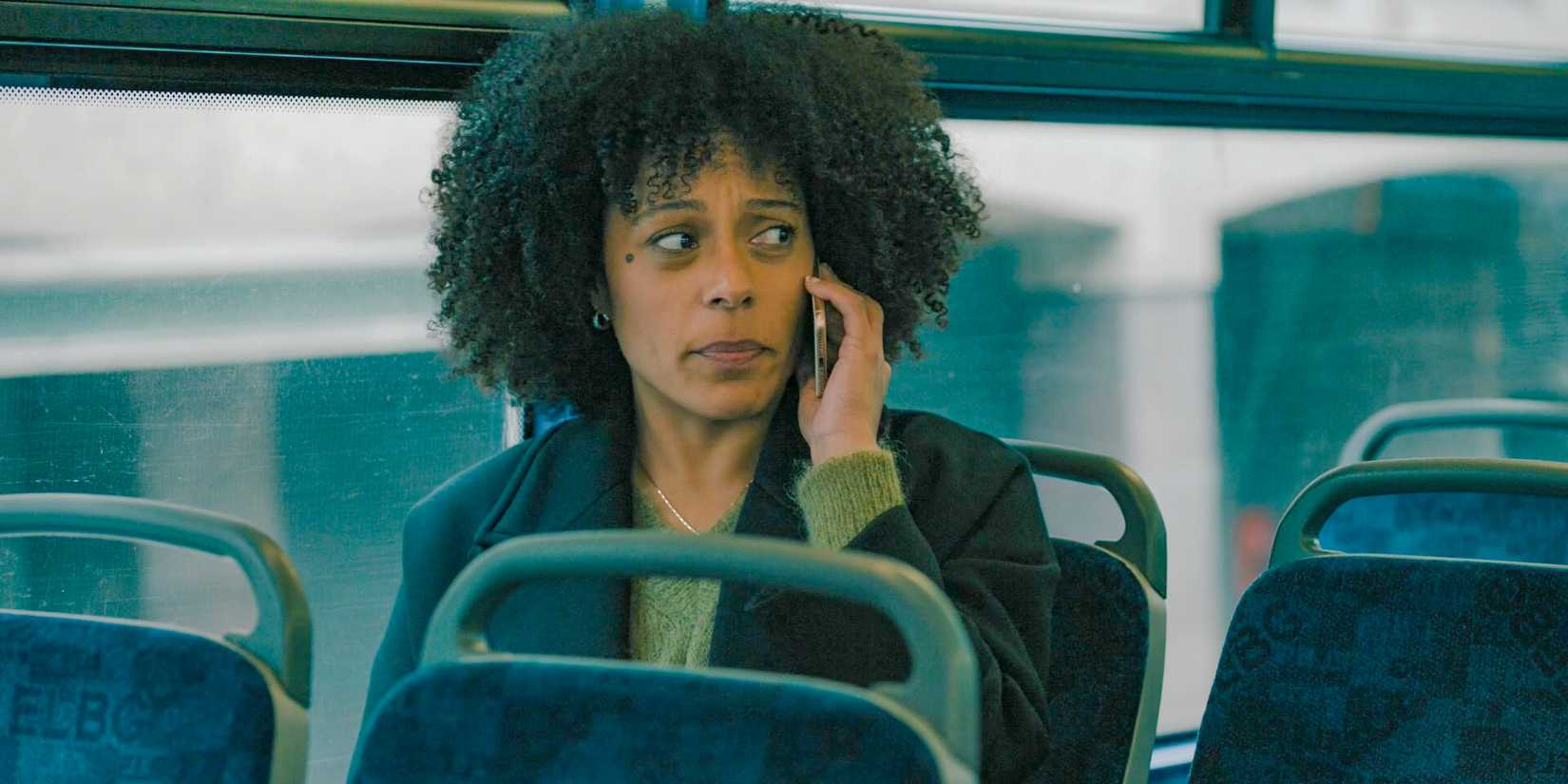Louisa Guy (Rosalind Eleazar) making a call to Lamb in Slow Horses Season 4 Episode 5