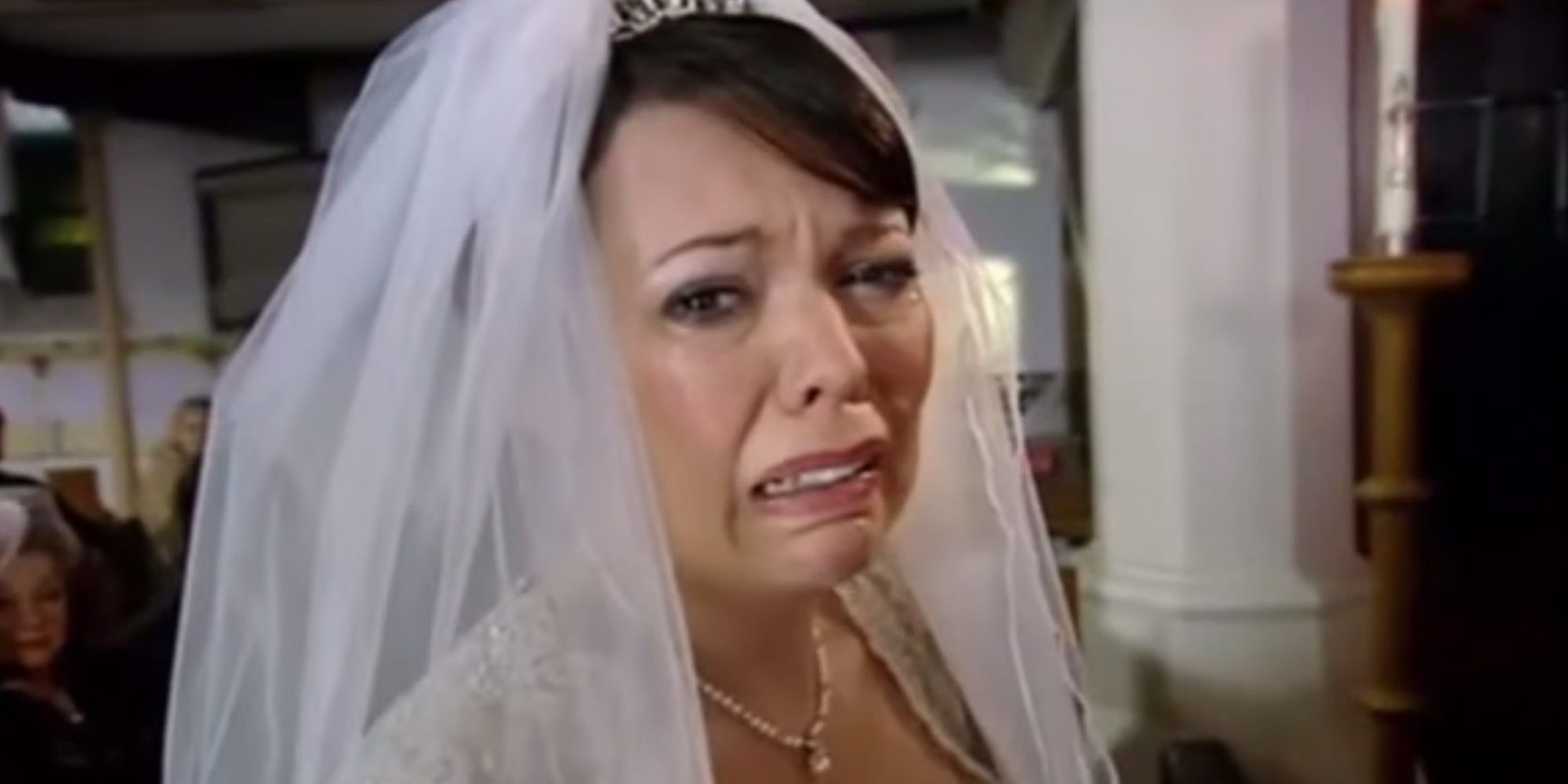 Sophie crying at her wedding in Peep Show