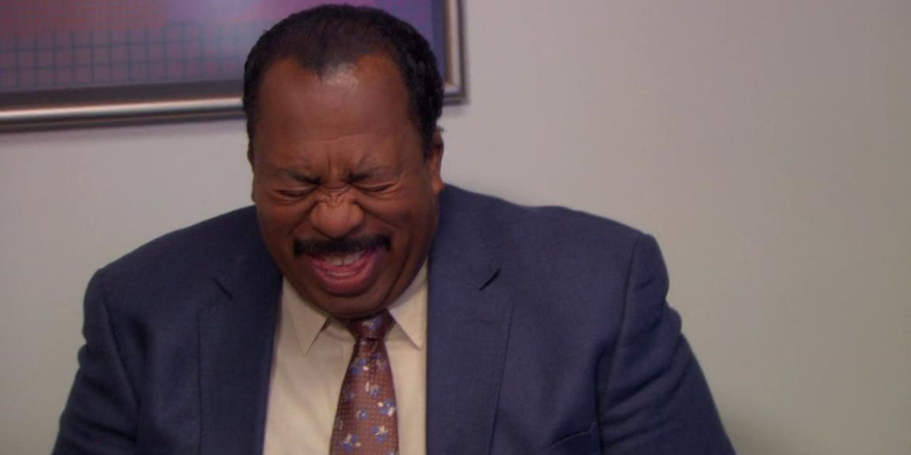 Stanley laughing hysterically in The Office 'Scott's Tots'