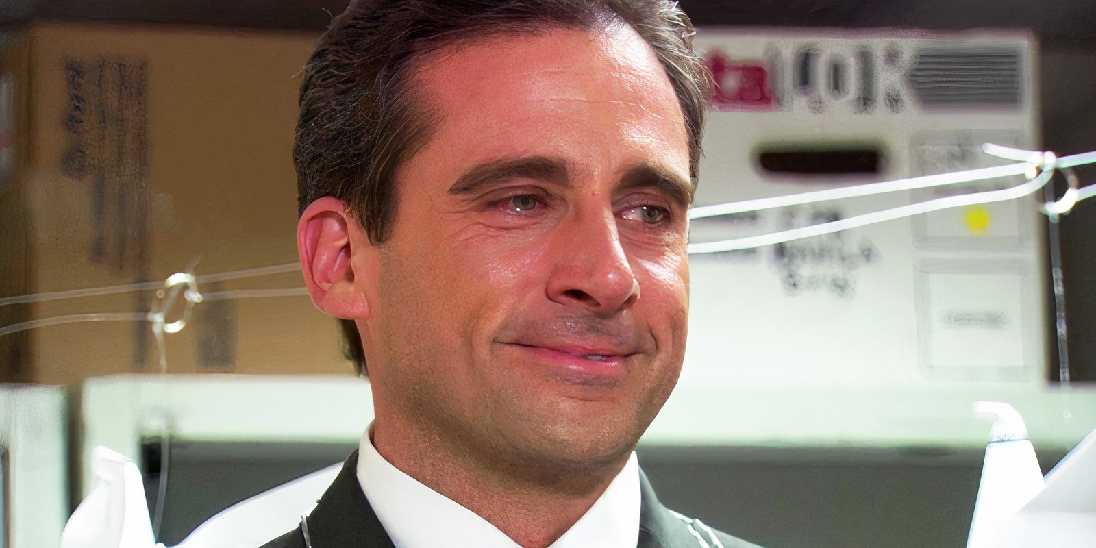 Steve Carell crying as Michael Scott in The Office season 2