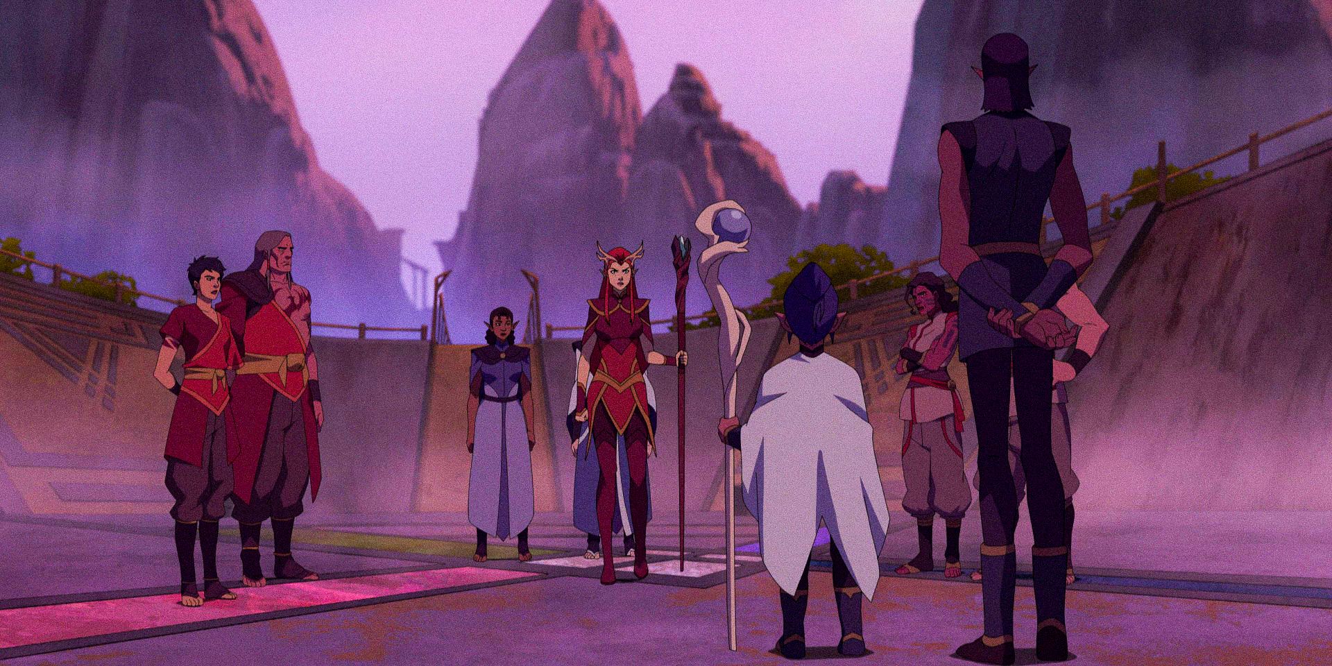 Keyleth faving the council in The Legend of Vox Machina - Season 3 Episode 10