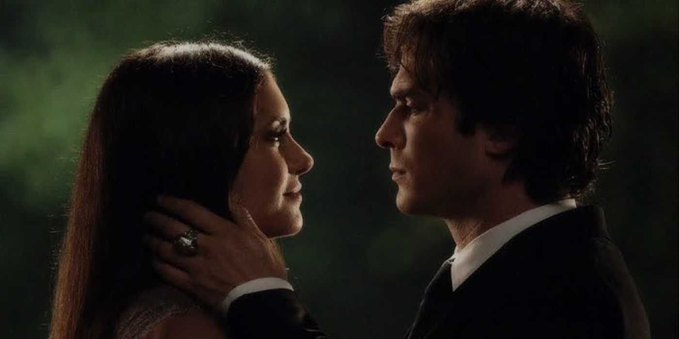 Damon and Elena in The Vampire Diaries episode 