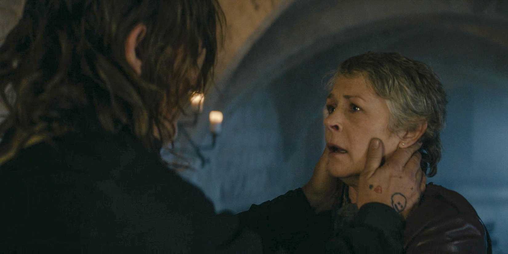 Carol (Melissa McBride) shocked to see Daryl again in The Walking Dead: Daryl Dixon Season 2 Episode 4