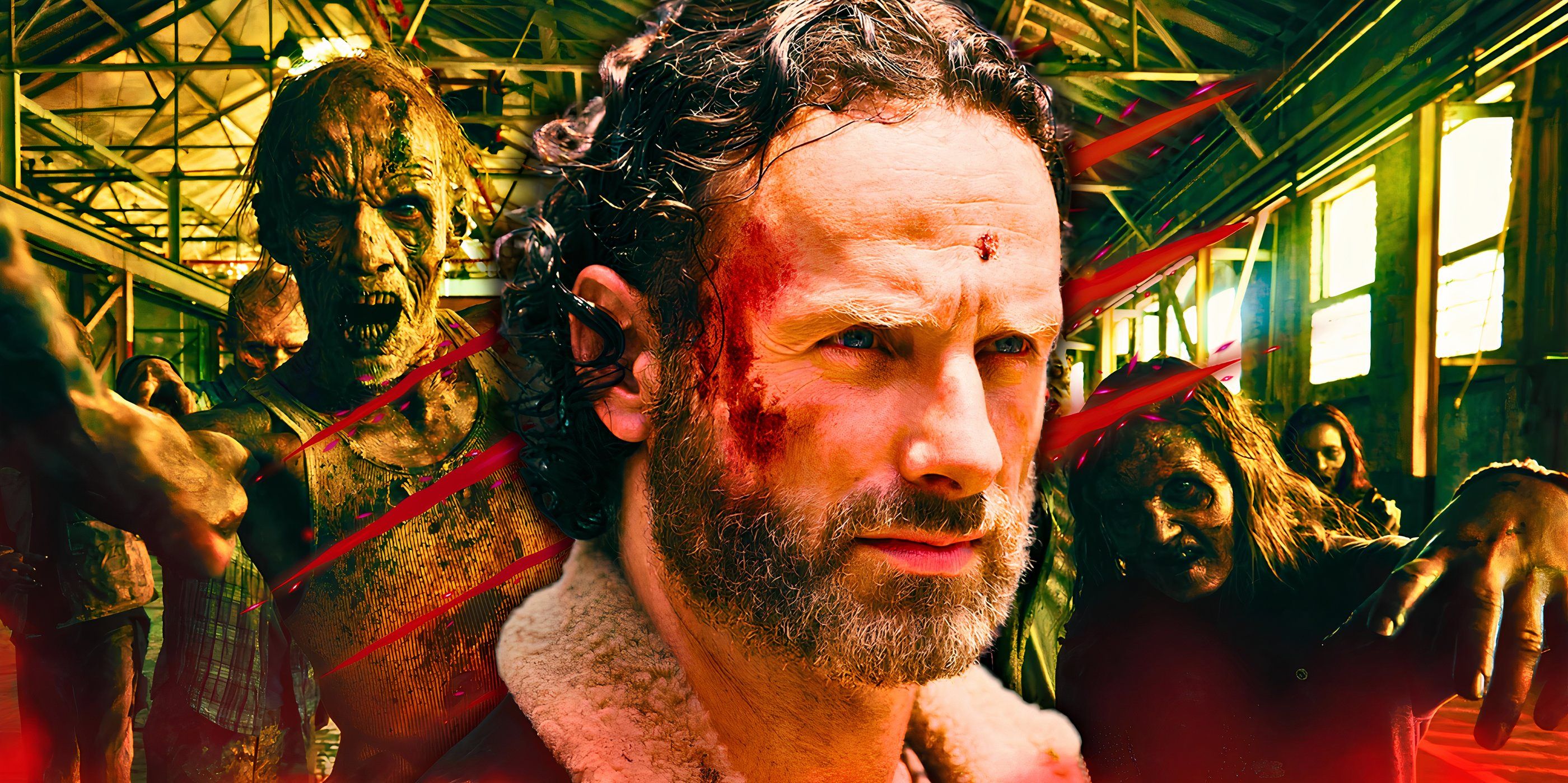 Rick Grimes and Zombies from The Walking Dead