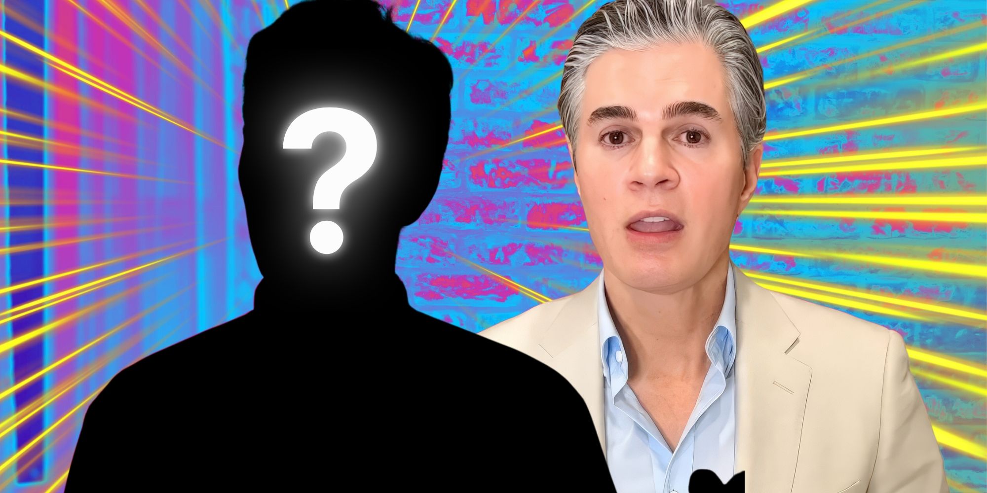 Big Brother's Dr. Will Kirby looks slightly surprised next to a mystery figure.