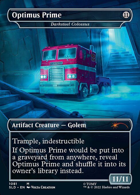 Transformers Optimus MTG card.