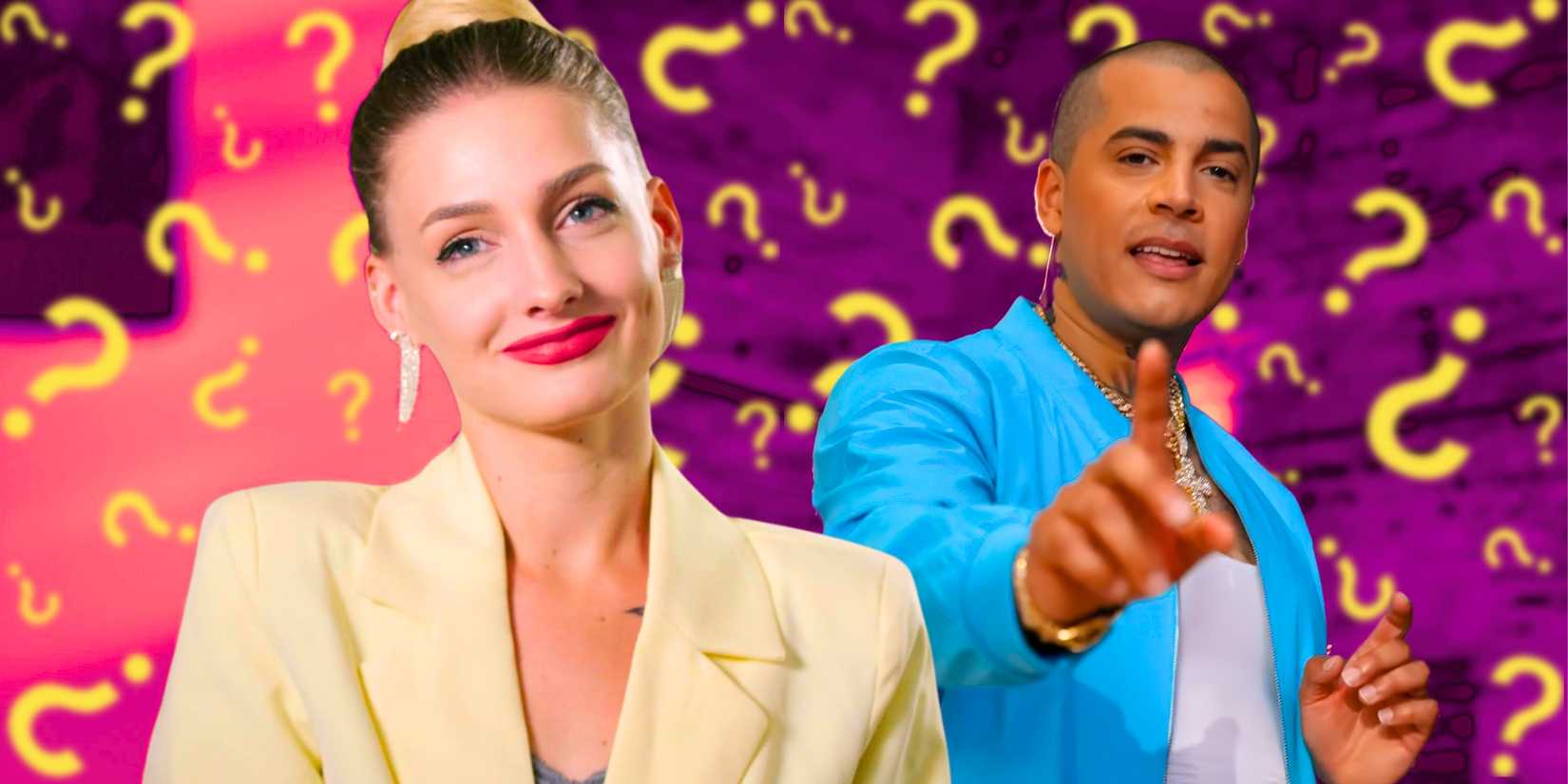 Welcome to Plathville Moriah Plath and Matthew Craven in side by side images with question mark background