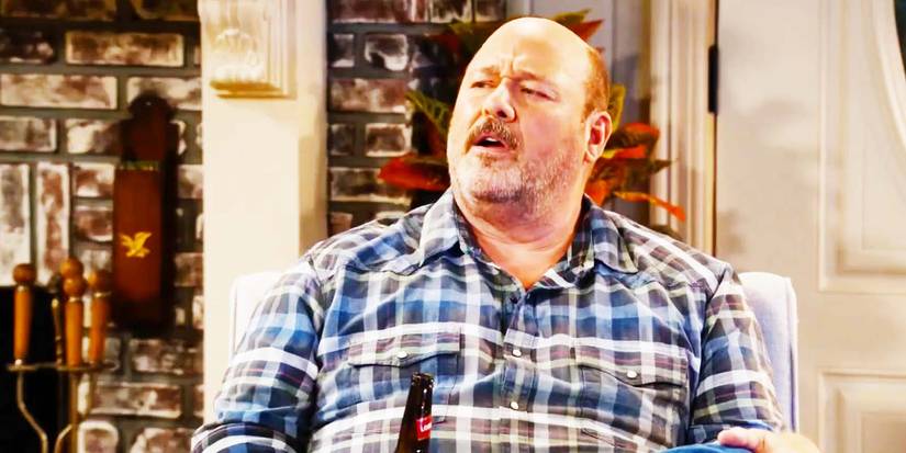 Will Sasso as Jim McAllister looking uncertain in Georgie & Mandy's First Marriage episode 1