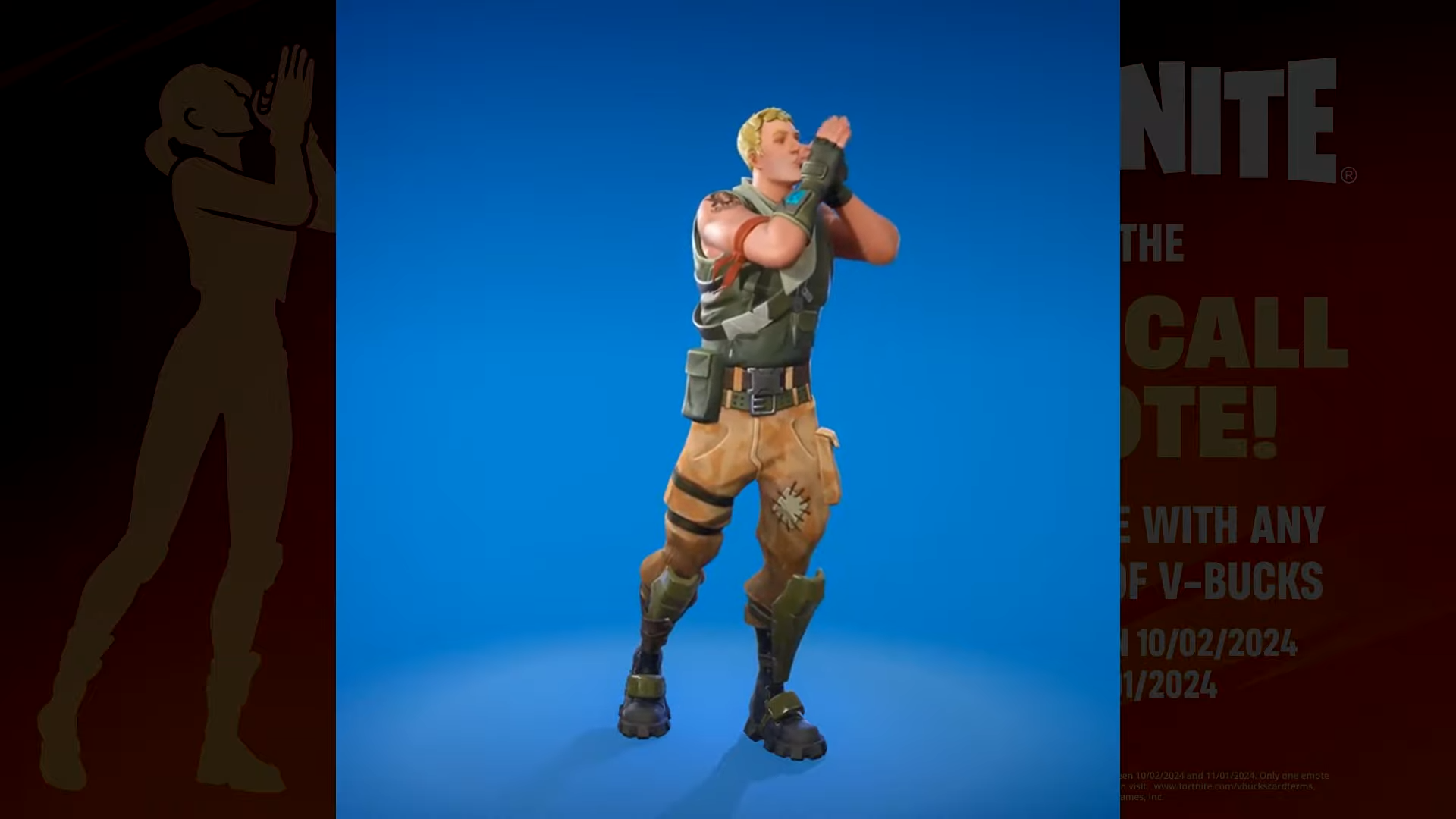 Um jogador usando o emote canto de pássaro em Fortnite