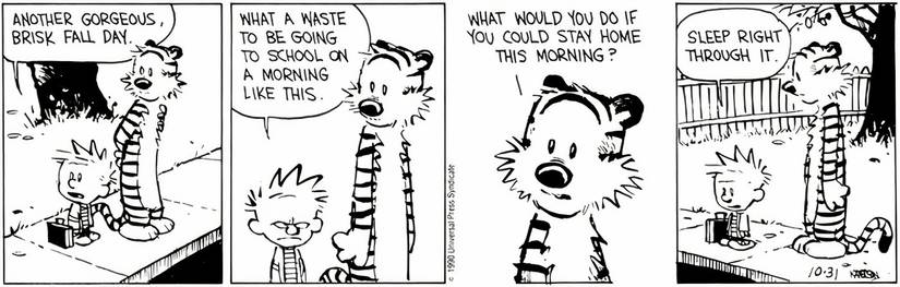 Calvin First Ride Bus These 10 Calvin and Hobbes Comics That Just Turned 30 Prove John ...