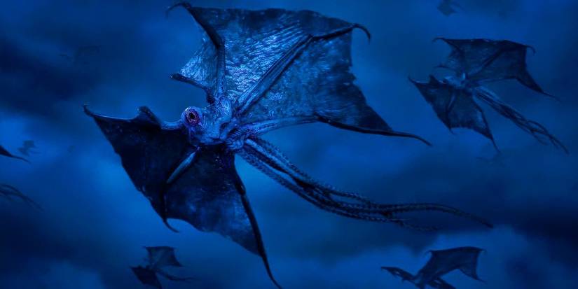 A swarm of demobats from Stranger Things season 4