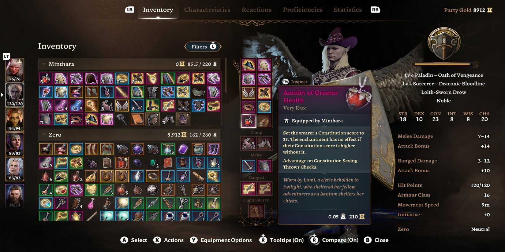 12 Best Armor Pieces For Sorcerers 11 Amulet of Greater Health (Sorcerer) Baldur's Gate 3