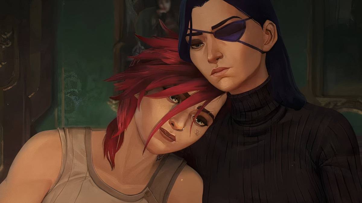 Vi leaning on Caitlyn's shoulder in Arcane season 2's finale