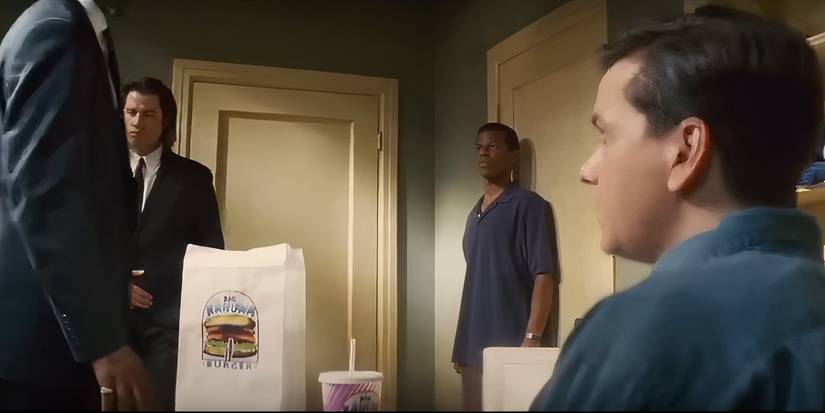 Brett (Frank Whaley) with Big Kahuna Burger in Pulp Fiction