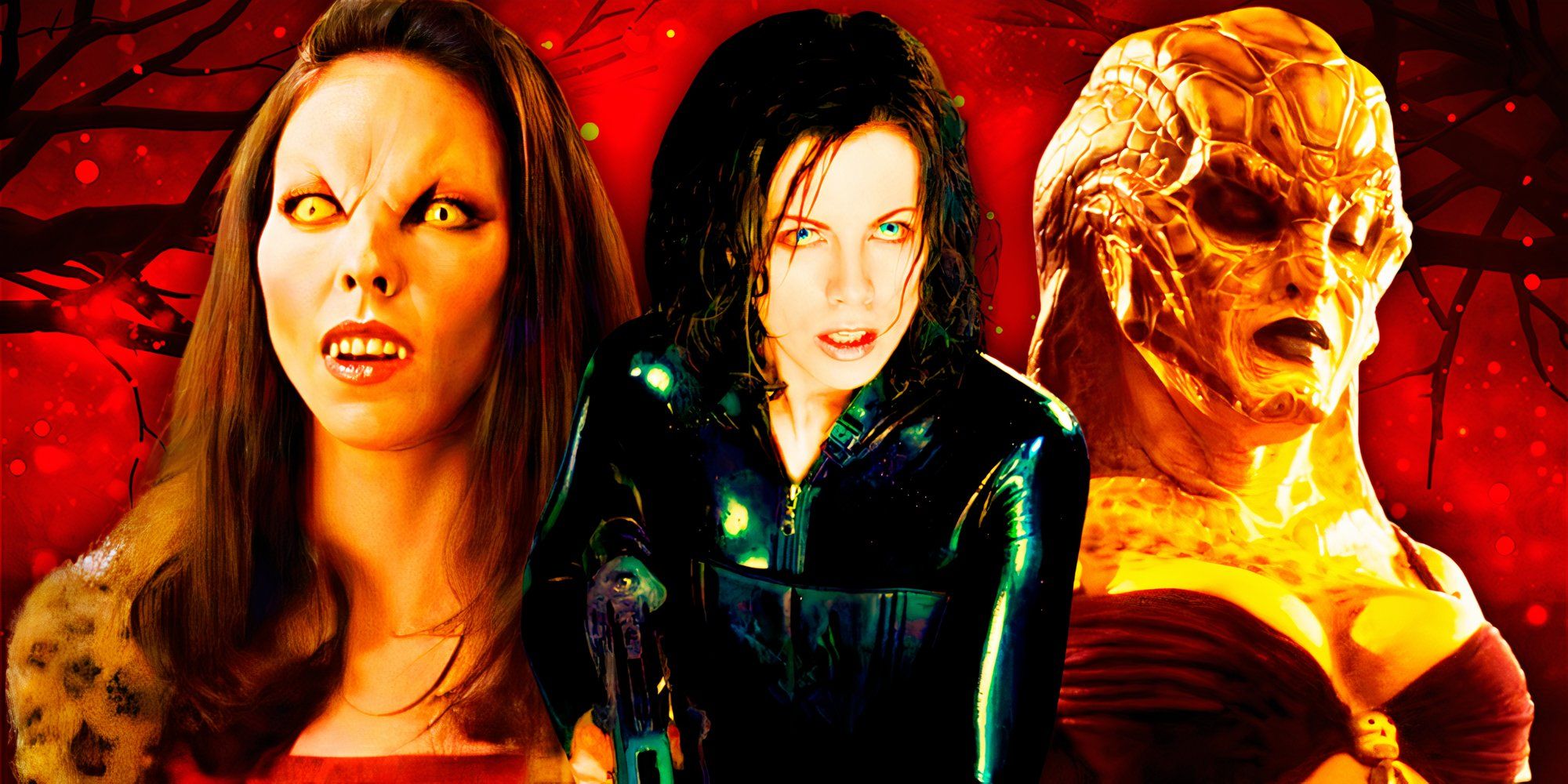 Blended image of Selene in Underworld, Drusilla in Buffy, and Salma Hayek in From Dusk Till Dawn