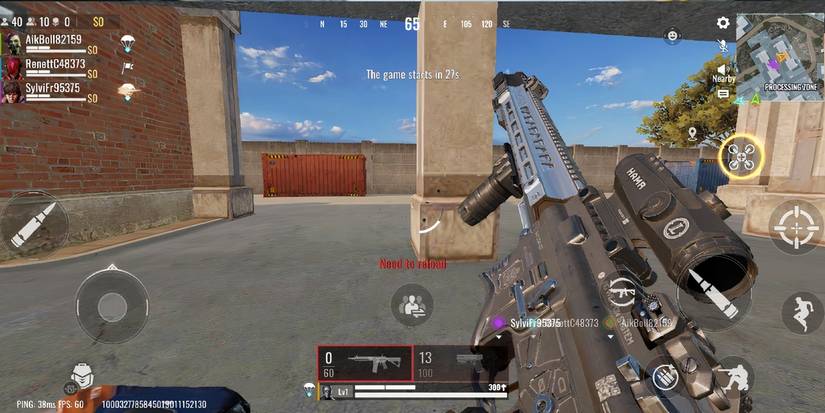 Blood Strike player reloading weapon.