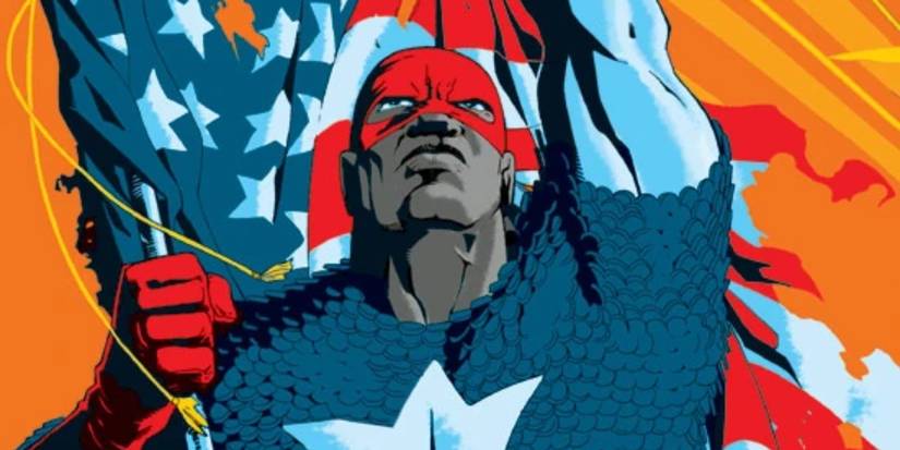 Джоша X в костюме, похожем на костюм Captain America.