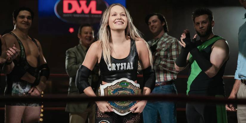 Crystal Tyler como campeã feminina da DWL em Heels.