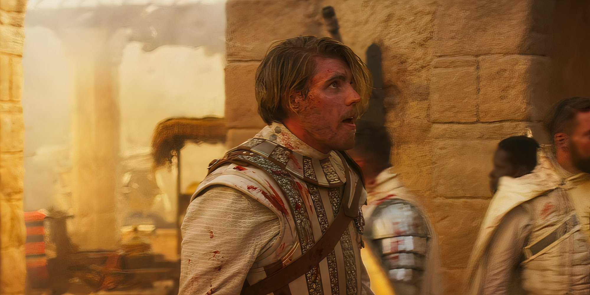 Dain Bornhald in battle at Falme in the Wheel of Time