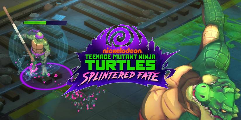 10 Best Games To Buy During Steam Spring Sale 1 Donatello bashes the Leatherhead boss in TMNT Splintered Fate with the game logo positioned between them