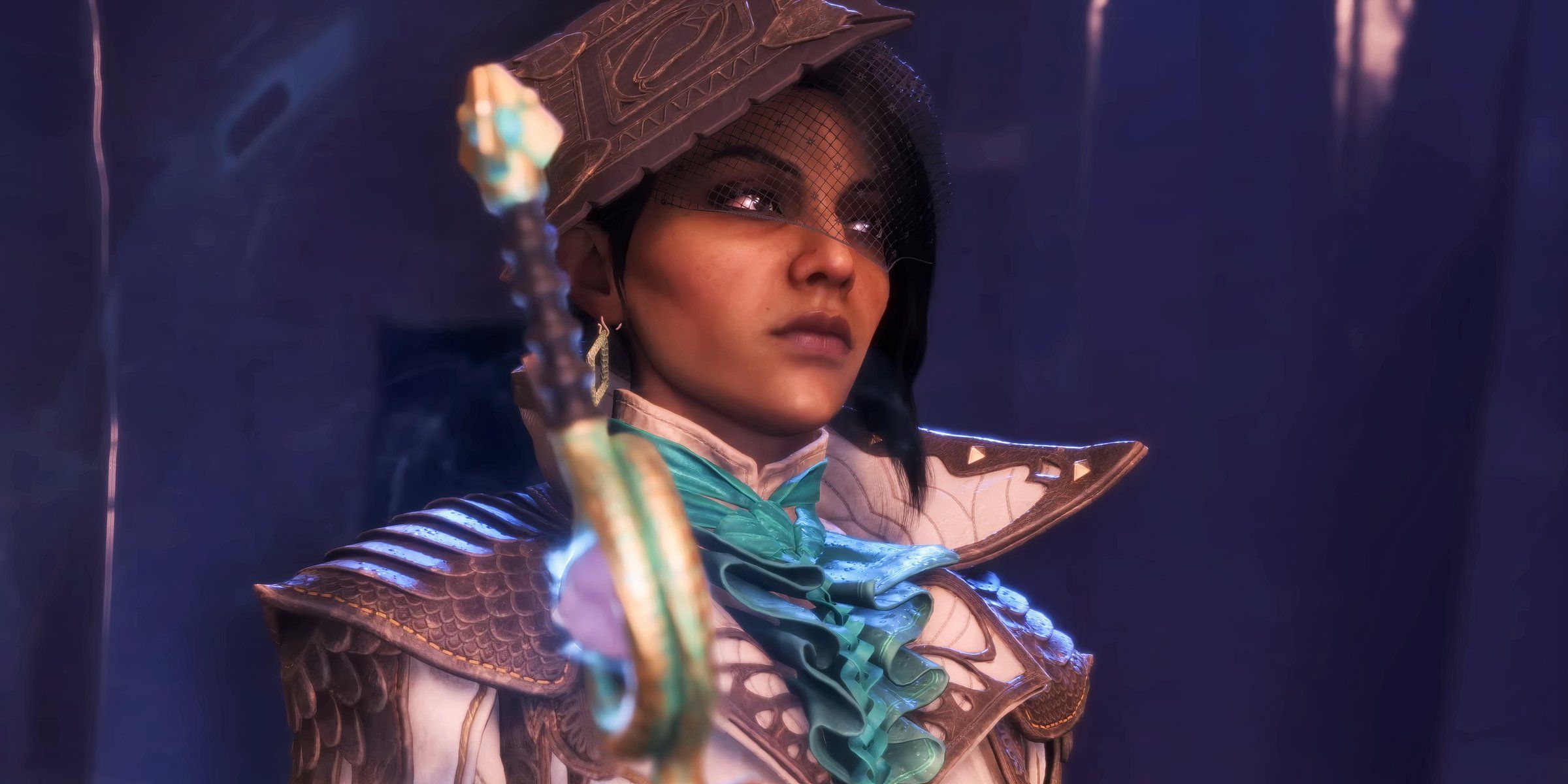 Dragon Age The Veilguard Neve looking to the right.
