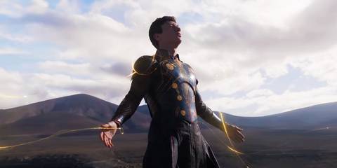 Druig connecting to the Uni-Mind in Eternals