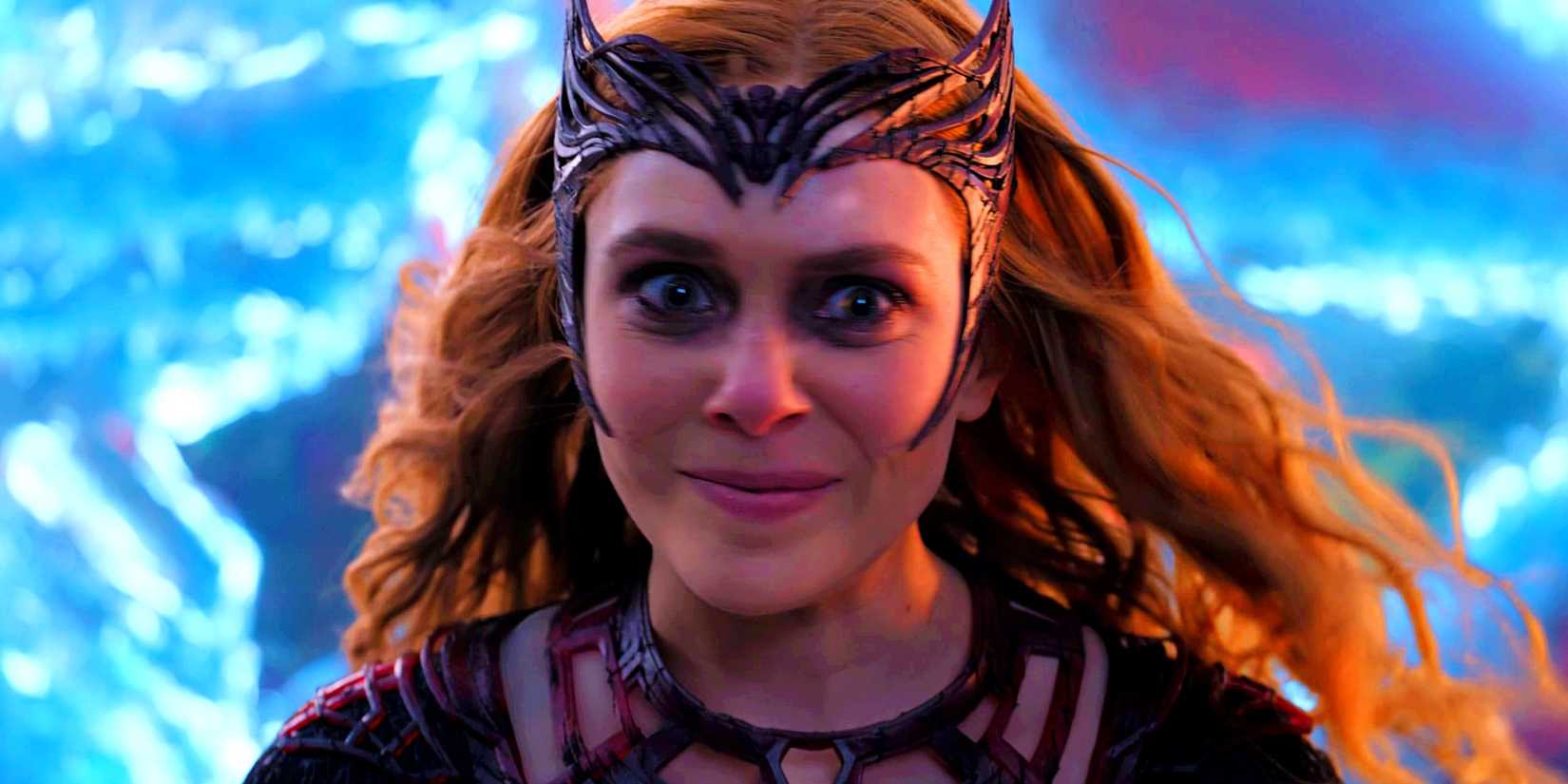 Elizabeth Olsen As Scarlet Witch Smirking In Doctor Strange in the Multiverse of Madness