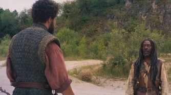 Elyas Machera and Perrin Aybara in The Wheel of Time