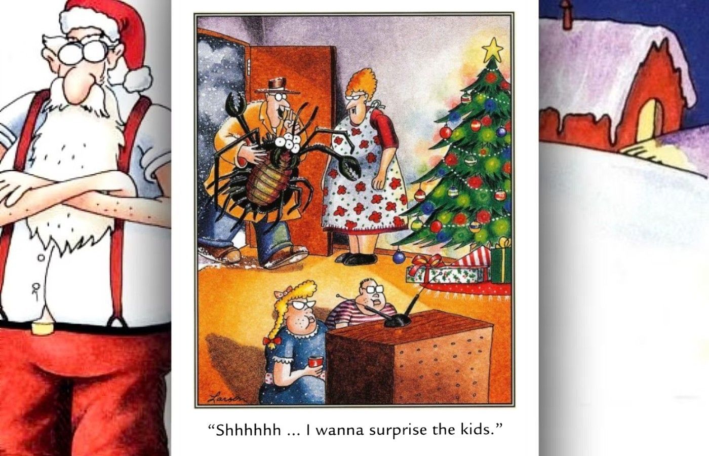 regalo di natale con insetto gigante