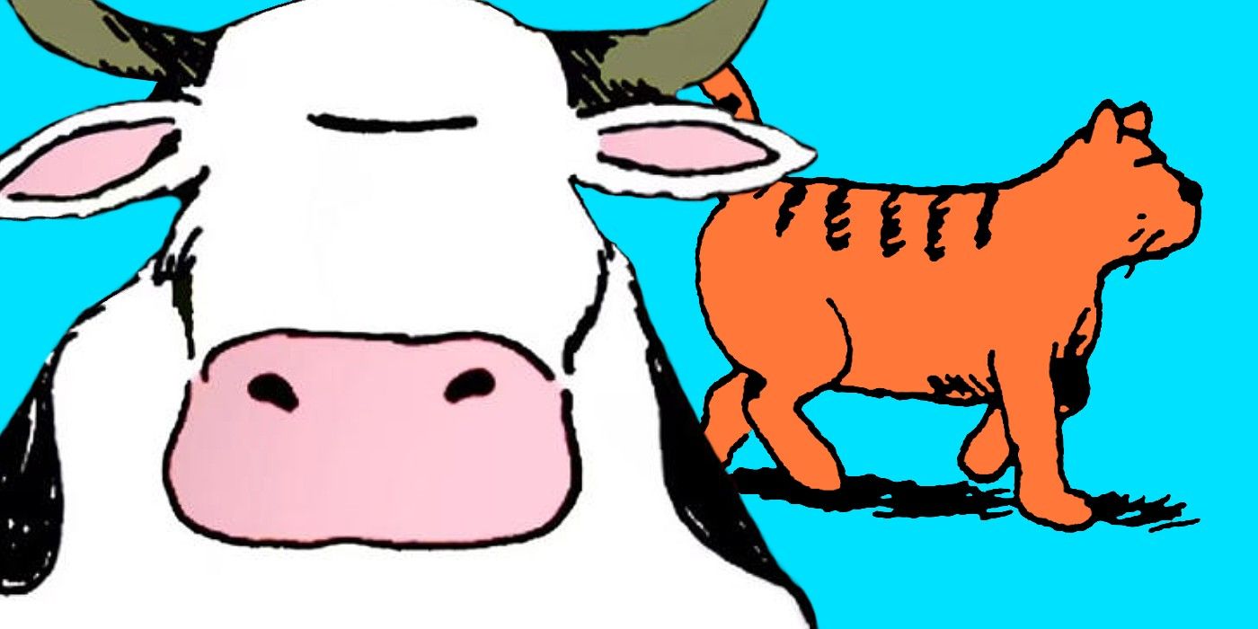 far side's cow and cat