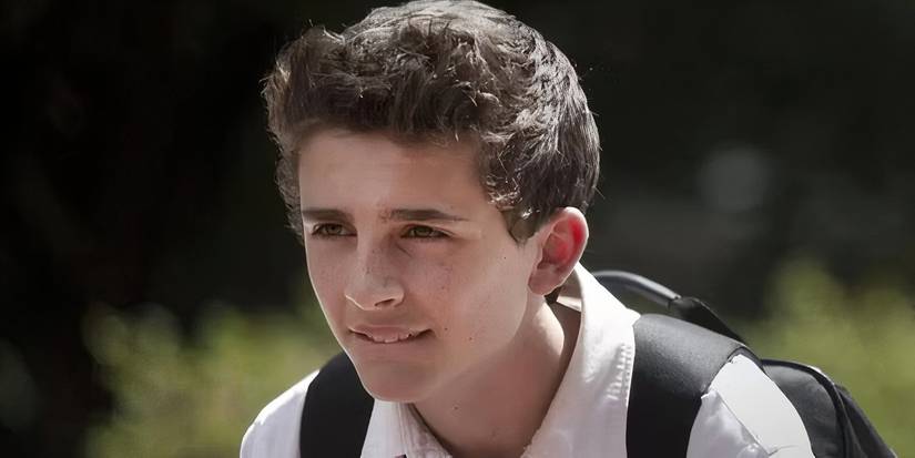 Finn Walden (Timothee Chalamet) biting his lip in Homeland-1