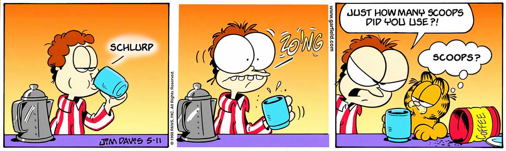 10 Hilarious Garfield Strips About Drinking Coffee (That the Caffeine ...