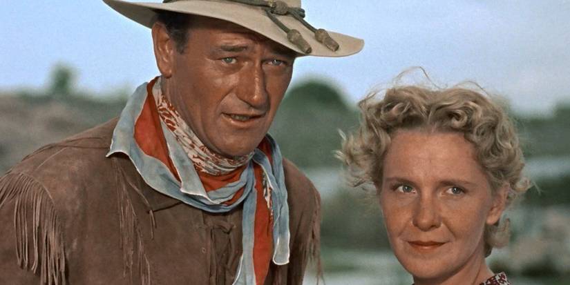 John Wayne e Geraldine Page em Hondo (1953)