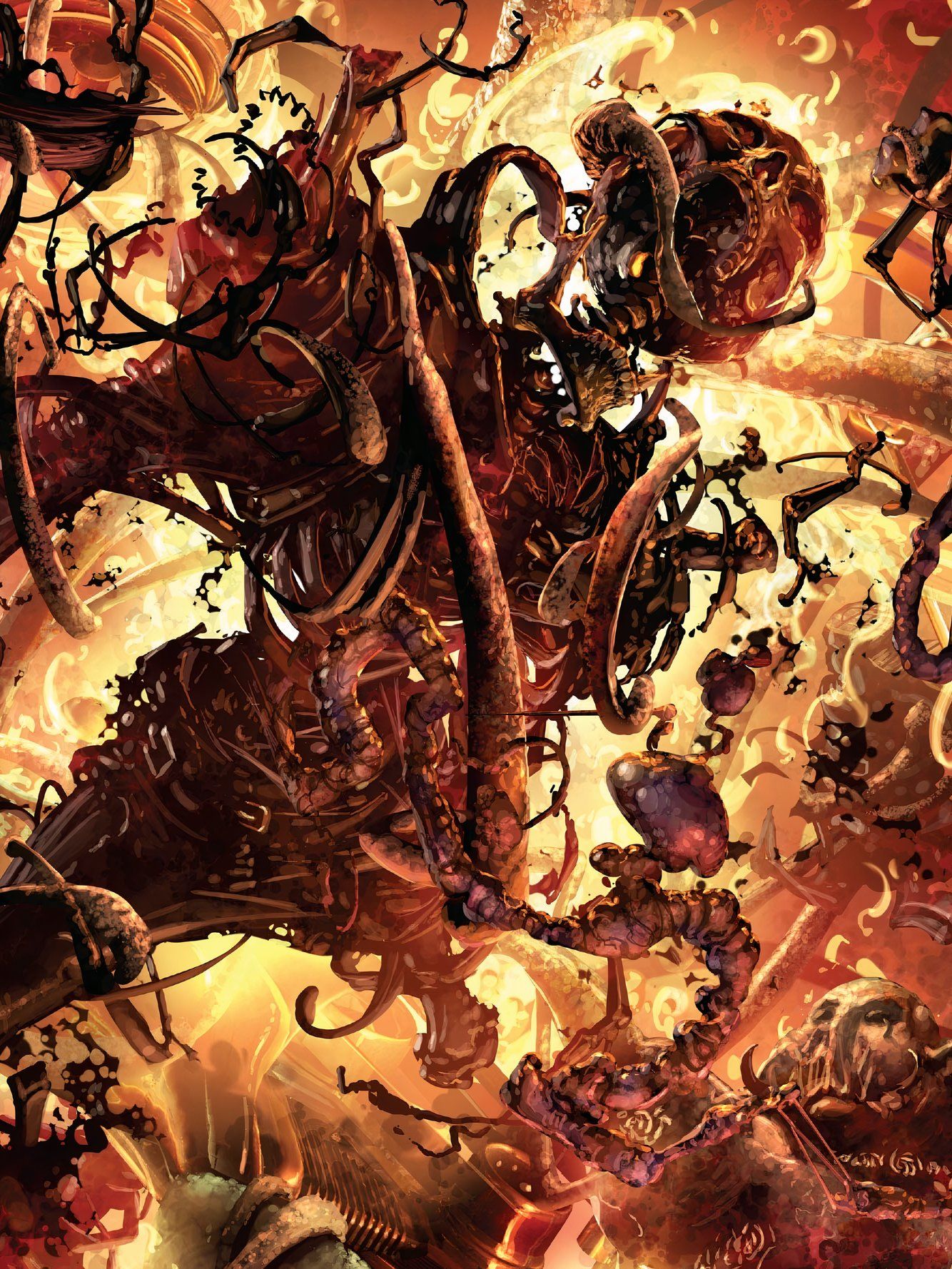 Ghost Rider is incinerated by hellfire.