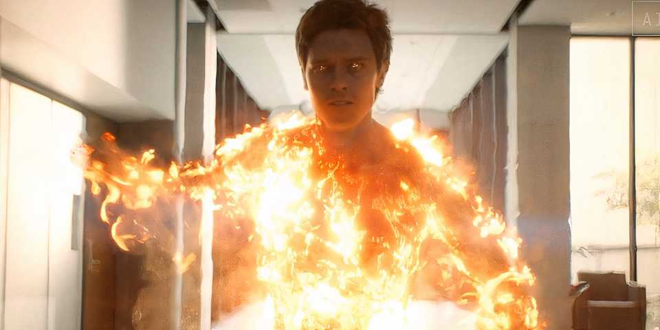 Golden Boy on fire in Gen V season 1