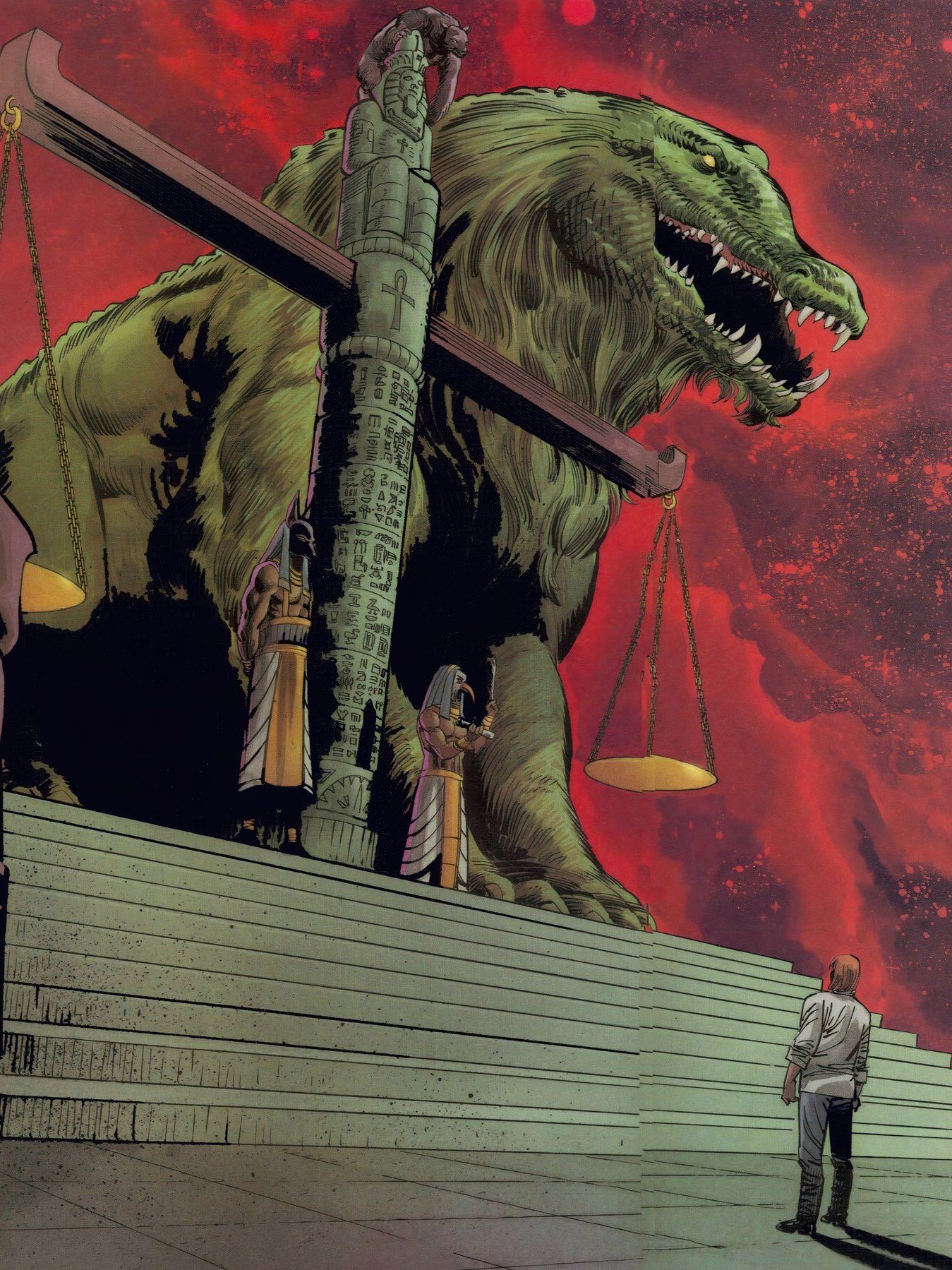 Daimon Hellstrom meets Sobek.