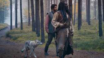 Hopper, Perrin Aybara, and Elyas Machera in The Wheel of Time