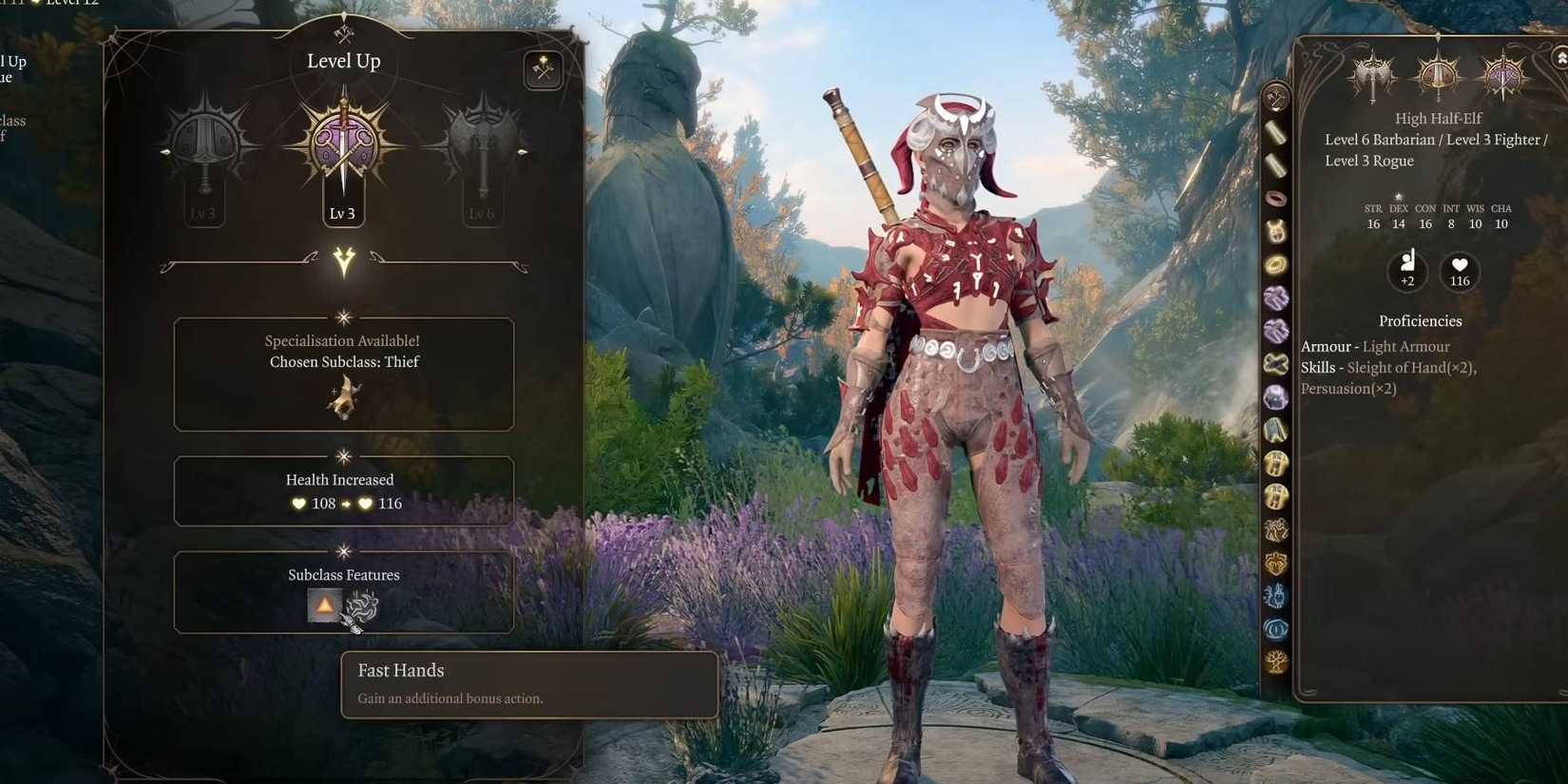 Baldur's Gate 3 Drunken Explosion Barbarian build multiclassing into Rogue