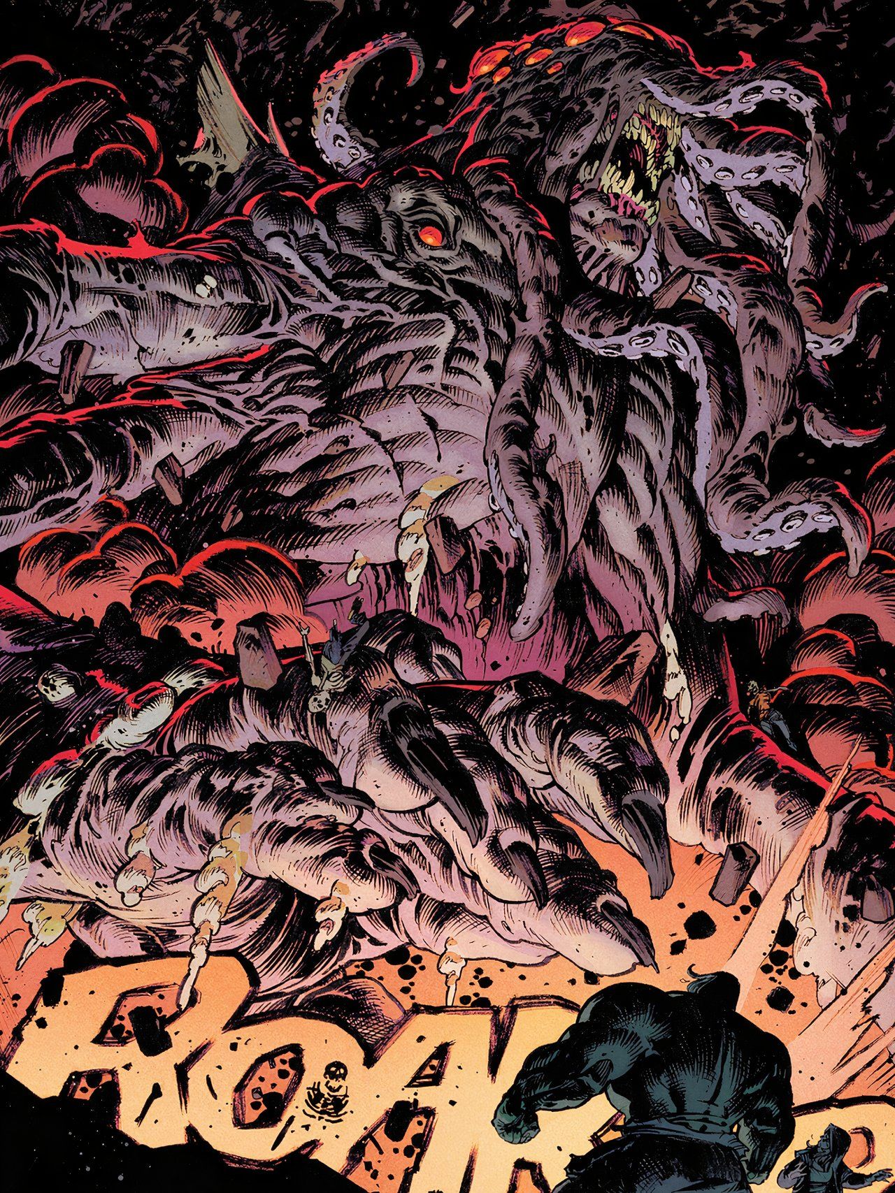 Hulk faces off against an eldritch monster.