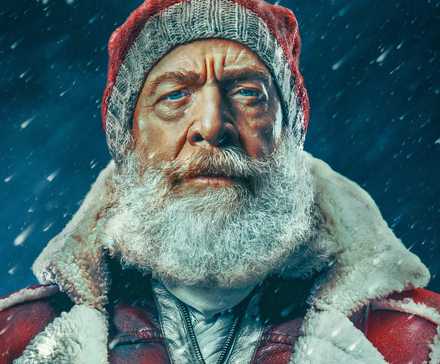 Джефф Симмонс в роли Санты в фильме "Red One"