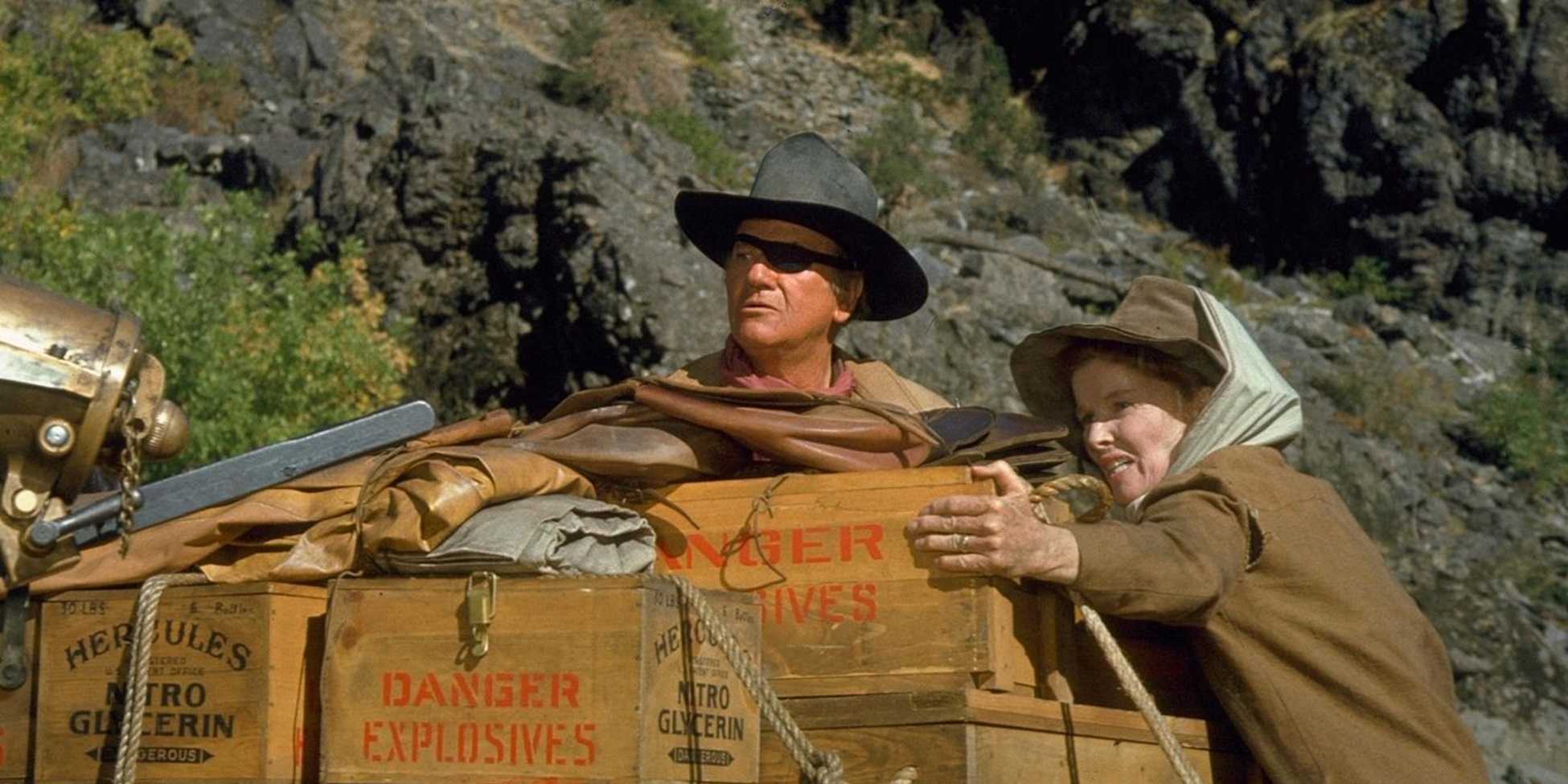 John Wayne Returned To His Only Oscar-Winning Role For This 1975 Western With Katharine Hepburn
