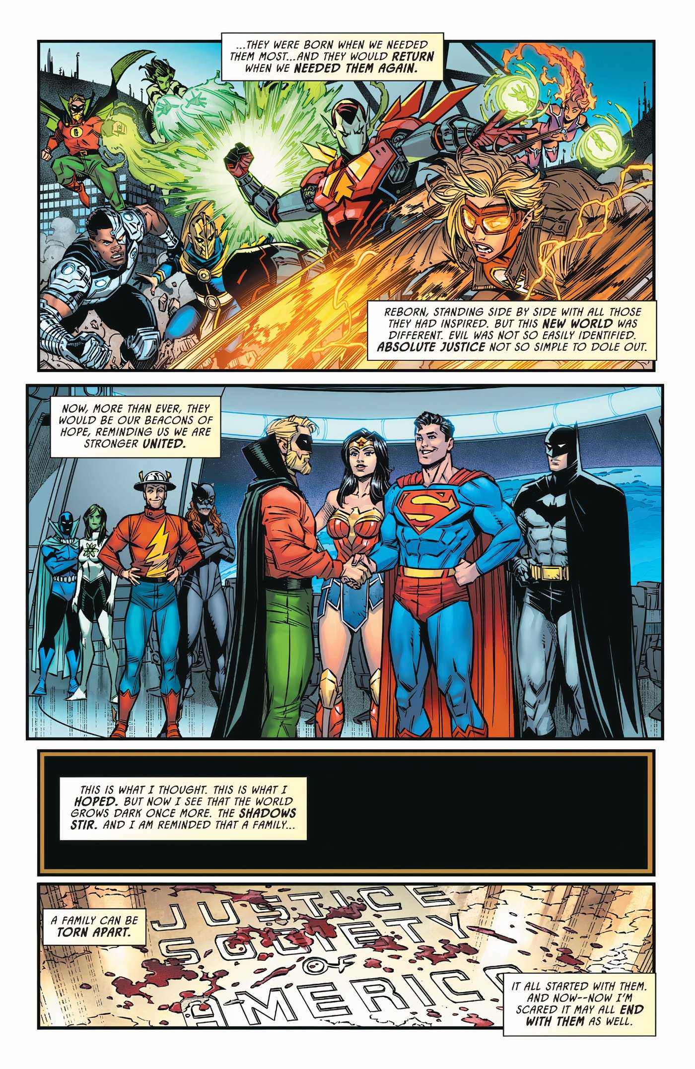 Jsa Table Dc JSA #1 Returns DC’s Classic Team to Glory — By Tearing Them Apart