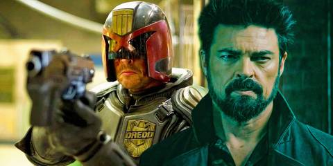 Karl Urban as Judge Dredd in Dredd and as Billy Butcher in The Boys
