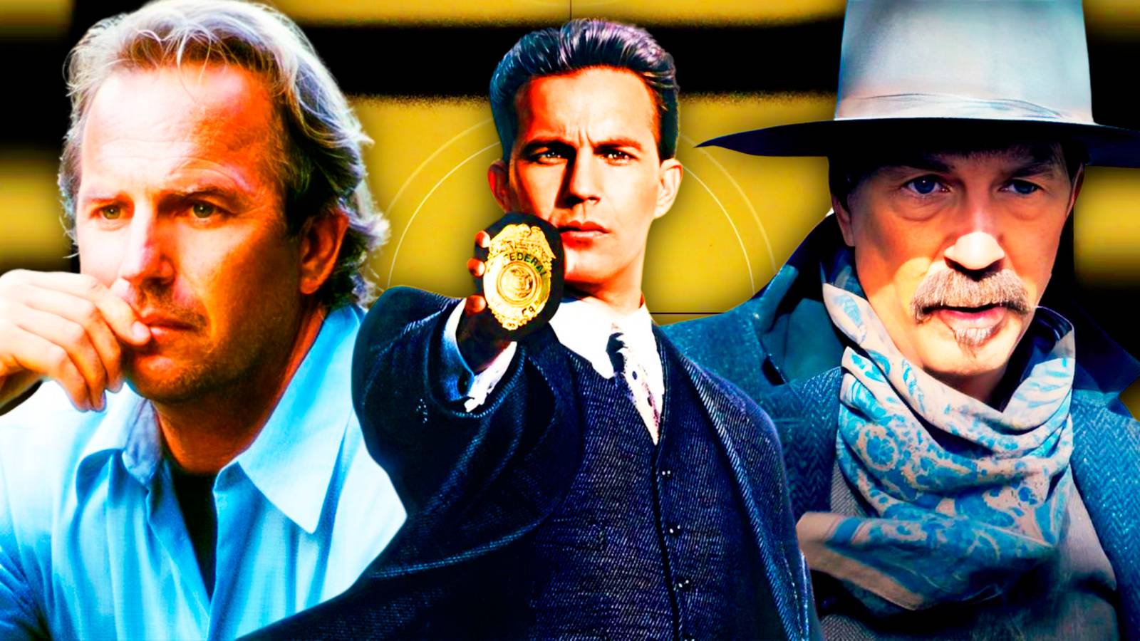 Kevin Costner in Dragonfly, The Untouchables and Horizon