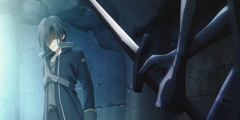 Kirito vs Pitohui during the beta test of Sword Art Online.