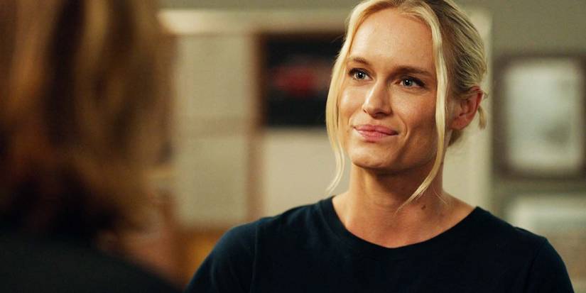 Leven Rambin as Audrey James smiling slightly in Fire Country season 3 episode 6