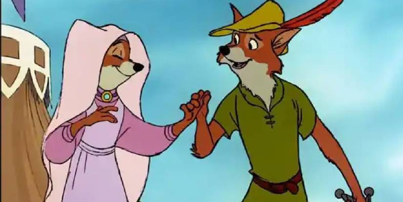 maid marian and robin hood in disney s robin hood