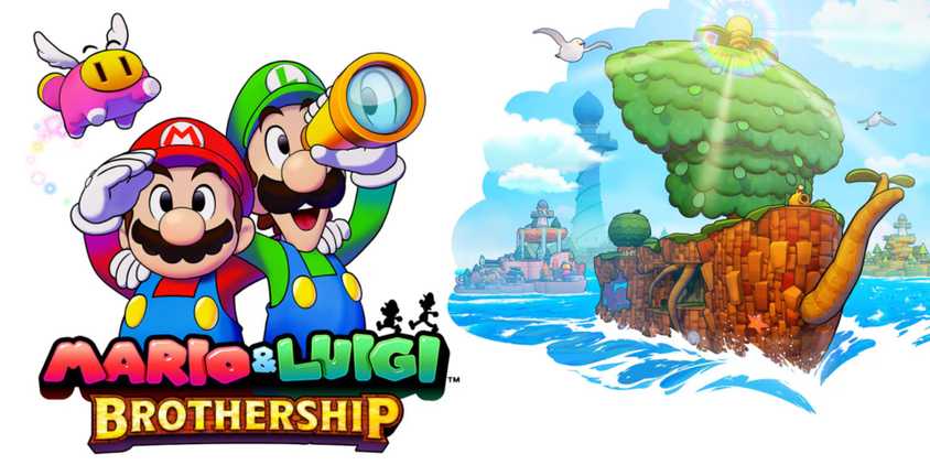 Mario And Luigi Brothership Cover Artwork with game logo and name