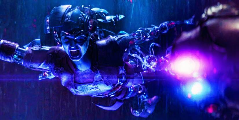 Nebula being tortured by Thanos in Avengers Infinity War