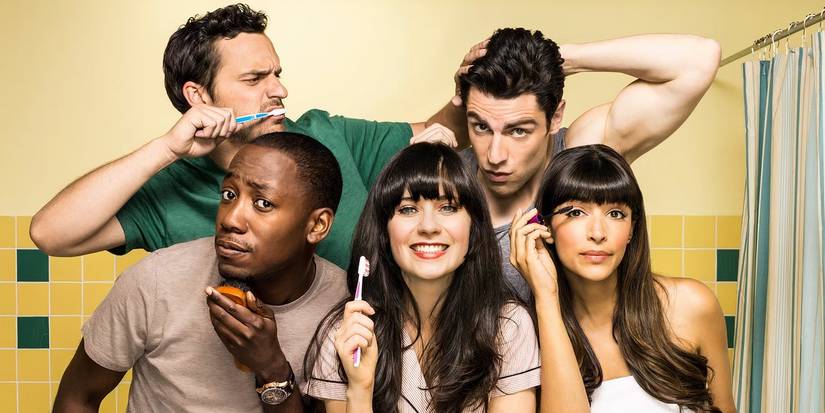 Elenco de New Girl em um pôster.